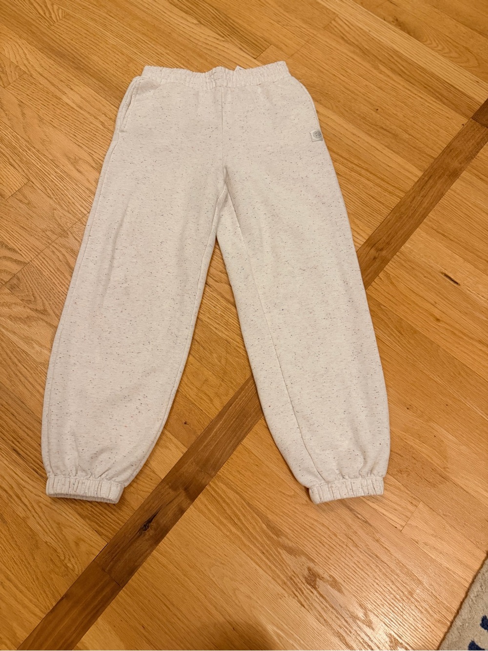 Ladies Size Medium 10/12 "Mondetta" Cream Speckled Joggers GUC